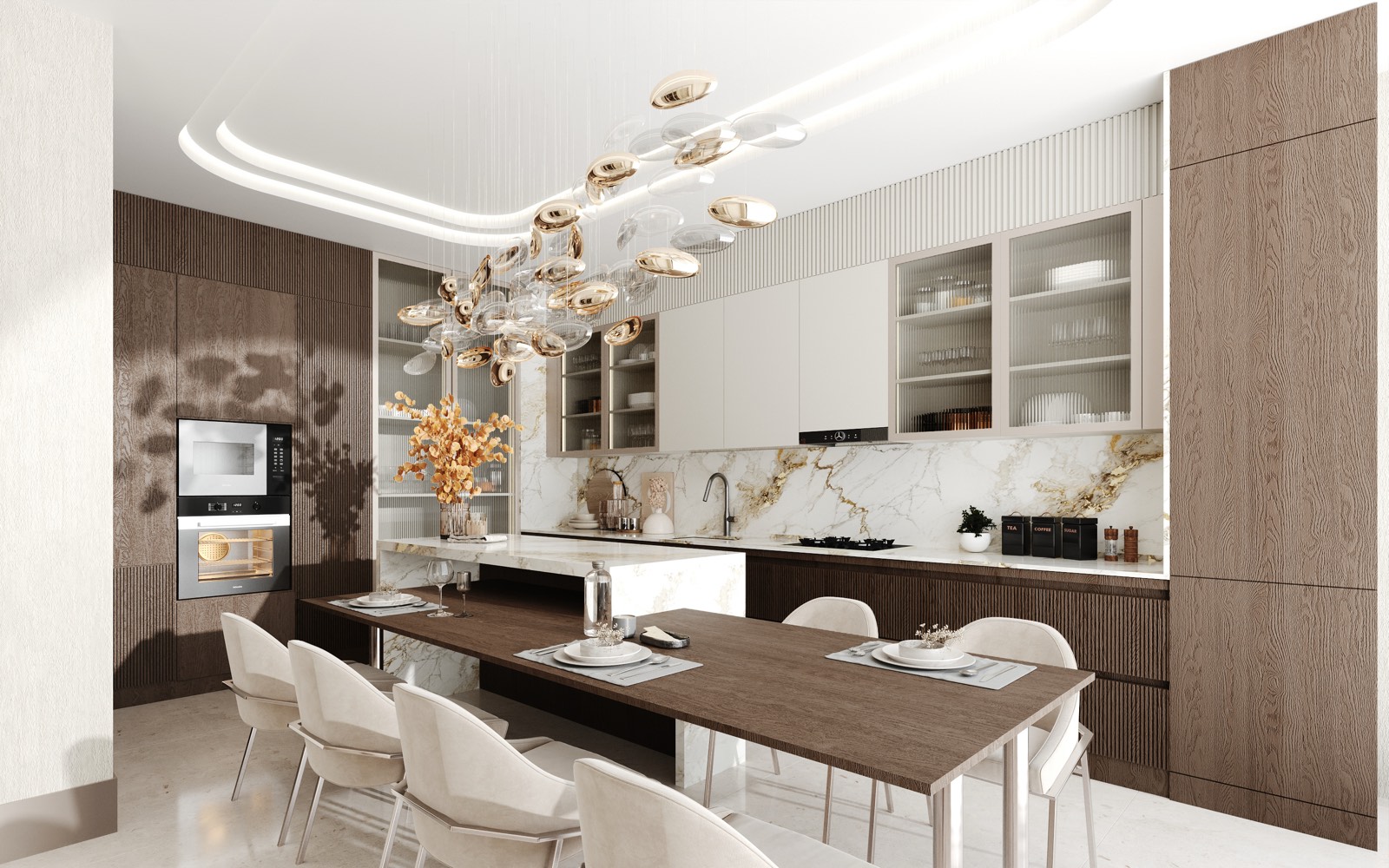 Villa zemin kat mutfak