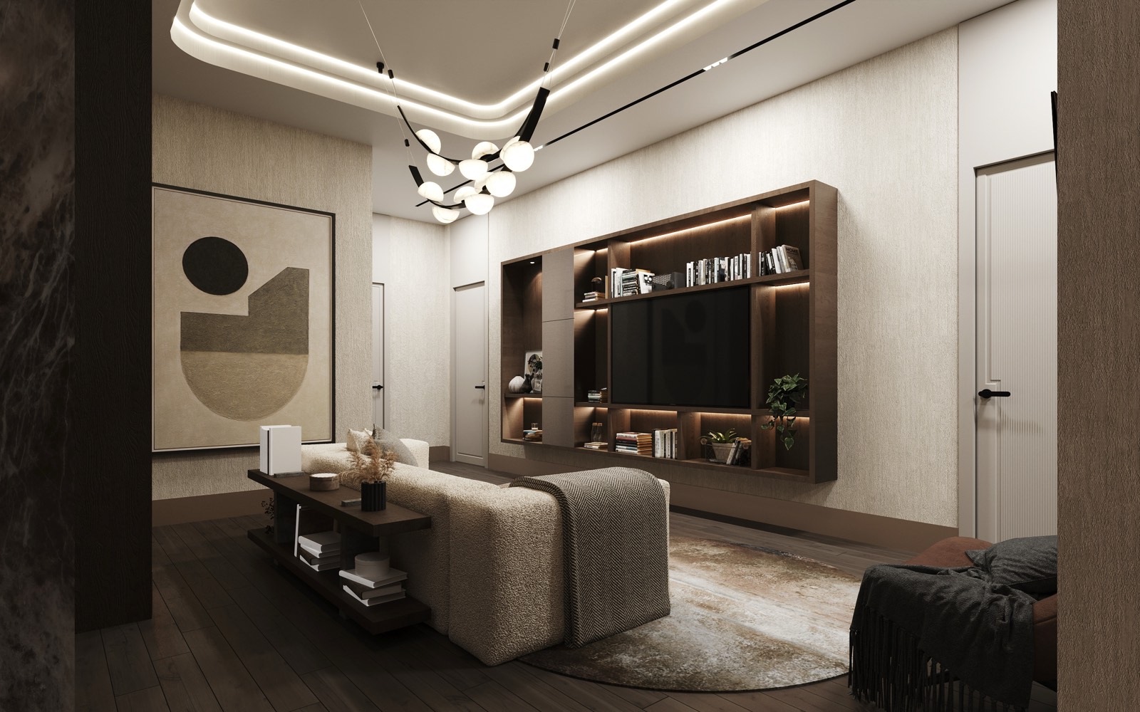Villa bodrum kat oturma odası